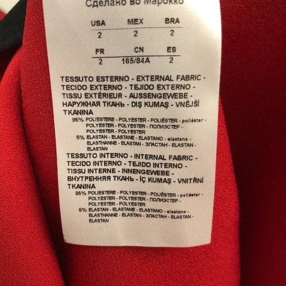 New Armani Exchange Black Double Faced Dress Size 2 - Picture 15 of 15